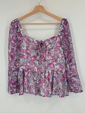 French Connection Floral Chiffon Blouse